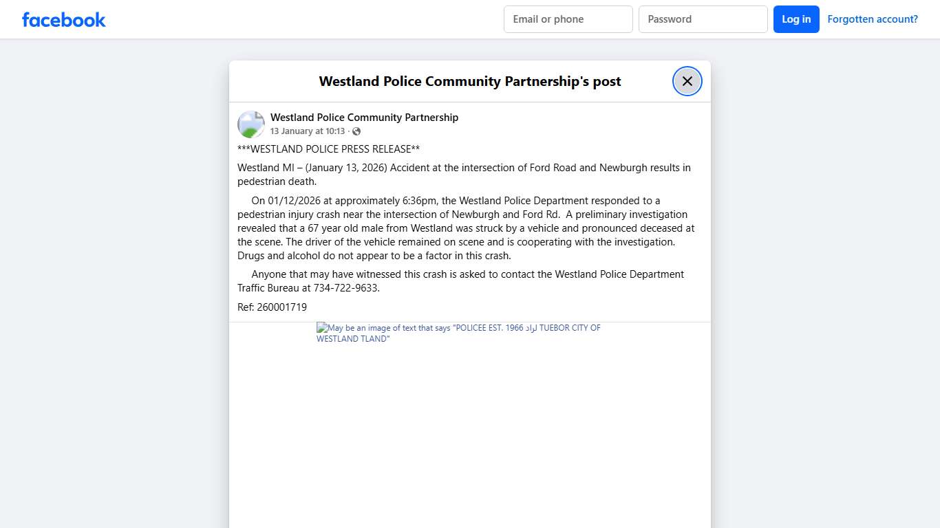 ***WESTLAND POLICE... - Westland Police Community Partnership | Facebook